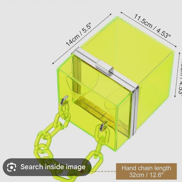 uxcell Women Acrylic Clear Clutch Purses Square - Picture 5 of 8